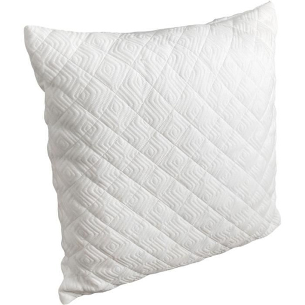 Le Matelassé DODO Kudde - 60x60 cm - Fast stöd - Avtagbart överdrag Vit