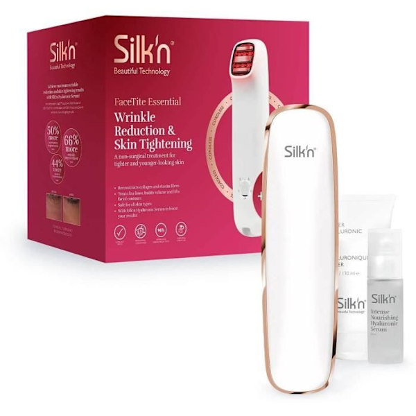 SILK'N Facetite Essentials - En uppstramande och rynkreducerande enhet för ansiktet Vitt och guld