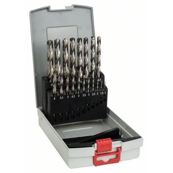 Set af ProBox HSS-G bore, 1-10mm, 135°, 19 - BOSCH Grå