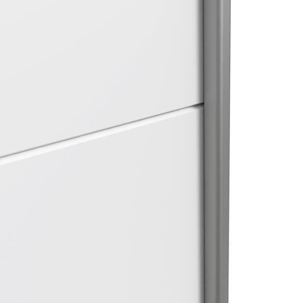 Garderobe med 2 skydelåger - Spånplade - Hvid - L 170,3 x D 61,2 x H 190,5 cm - ULOS Vit
