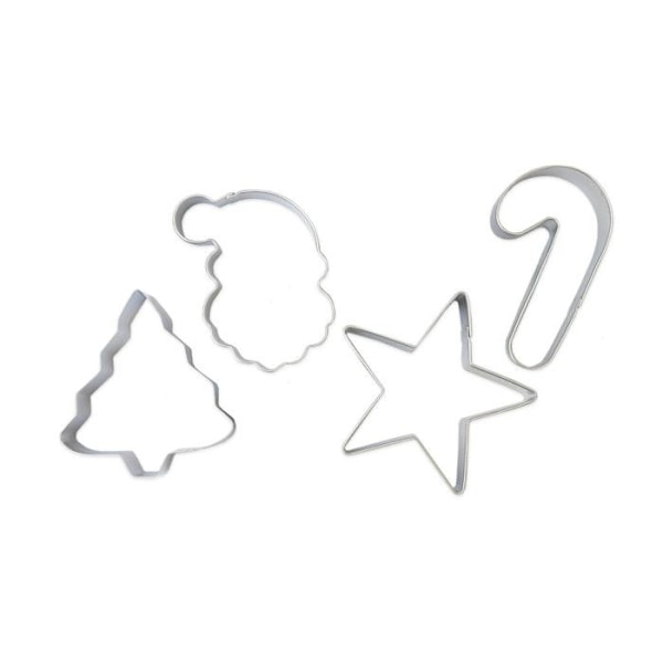 Piparkakkumuotit - SCRAPCOOKING - Joulua - 4 kpl - Peltimetalli - Ei yhteensopiva astianpesukoneen kanssa