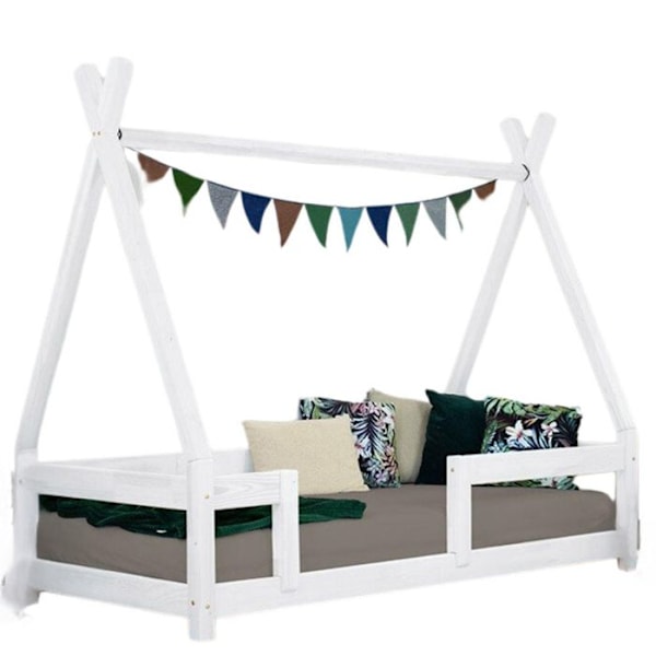 Benlemi - DO-0003/90X160-BIL - NAKANA tipi trä enkelsäng Vit 90x160cm