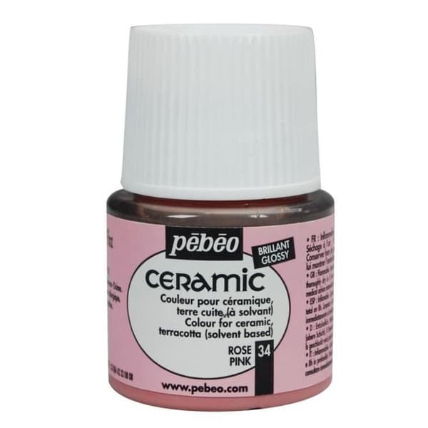 Maling - Pébéo - Céramic - Rosa - 45ml - Blankt Ros