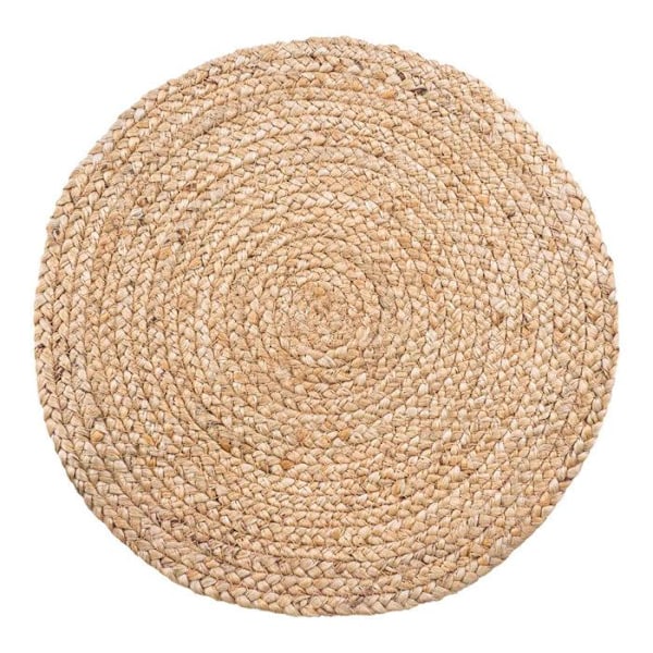 4st bordstabletter i flätad jute Ø 38 cm kastanj