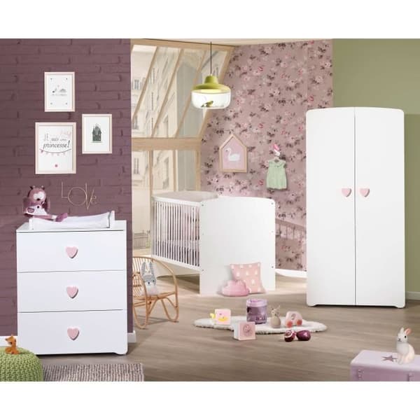 Babysäng - 120 x 60 cm - Babyprice Basic - Vitt trä Vit