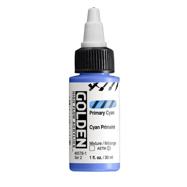 GULD 30 ml HØJ FLOW Cyan Primær - S2