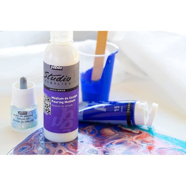 Siloitusväline - Studio Acrylics - 250ml - Läpinäkyvä - Kiiltävä - Ammattimainen Vit