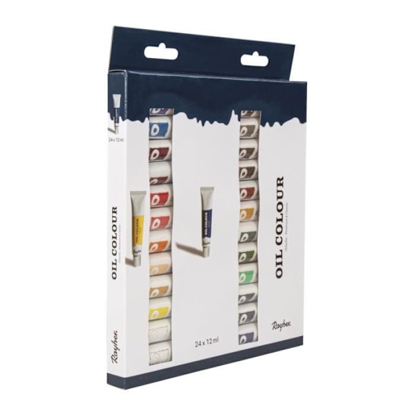Kunstnerkit oliemaling, 24 farver x 12 ml, kit