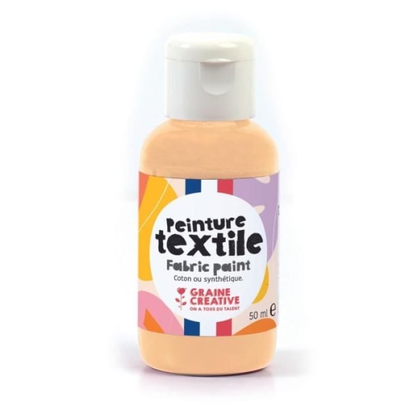 Textilfärg - SEED CREATIVE VI HAR ALLA TALANG - 50 ml - Beige - Plast - Vuxen Beige