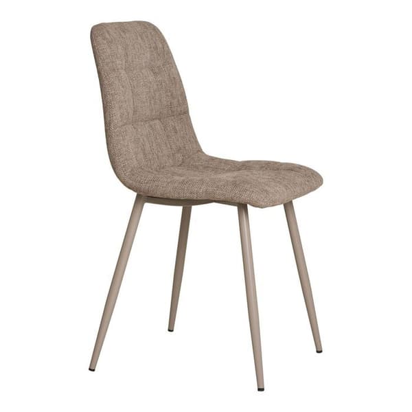 Stol - EBUY24 - Middelfart - Sæt af 2 - Tofarvet mikrofiber - Moderne design Grå