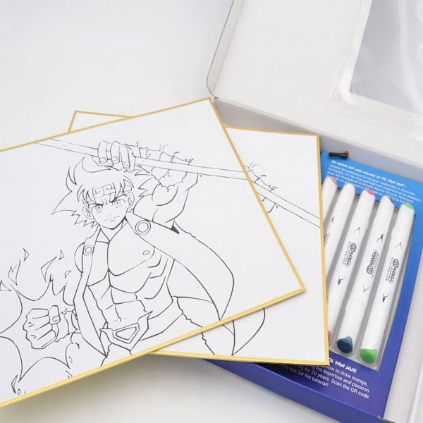 5 piirustuskynää - Alkoholimerkit - My Hero - Manga 1 Flerfärgad