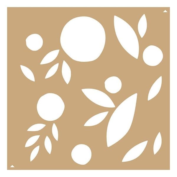2 Abstrakta Vegetal Kraft-schabloner 20 x 20 cm brun