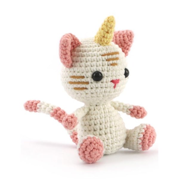 Cat-unicorn virksats 15 cm - Flerfärgad Vit
