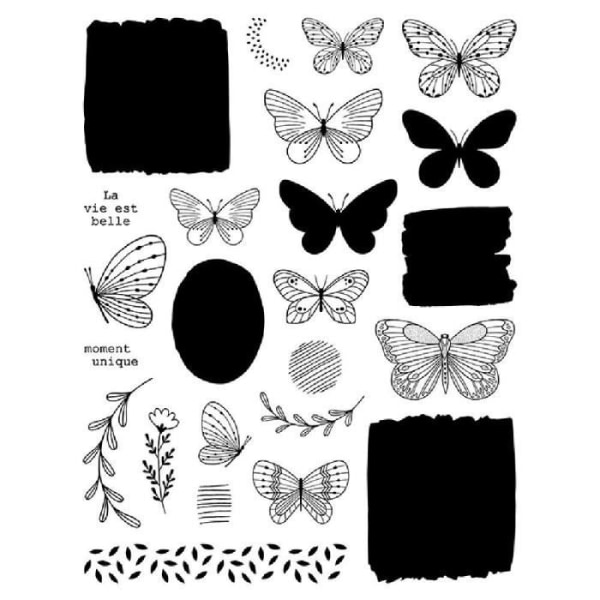 Artemio 'My Essentials - Butterflies' klar stämpelsats