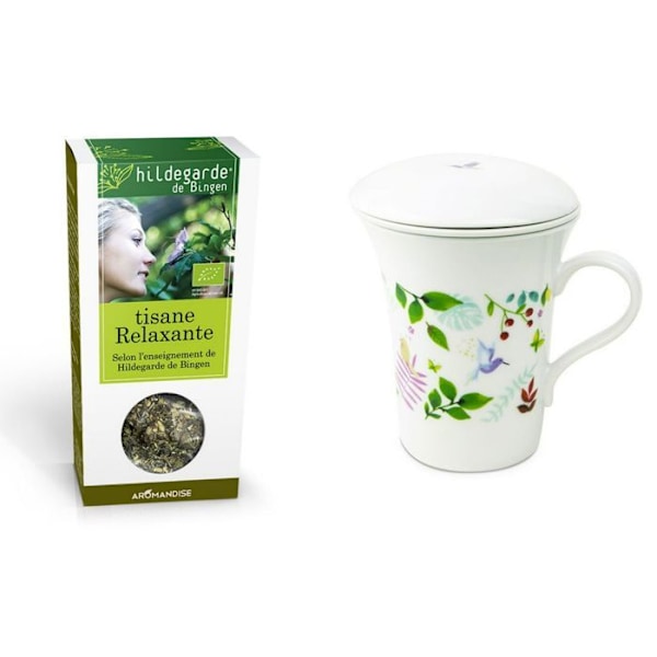Posliinikukkainen teekannu 250 ml + Rentouttava luomuyrttitee Vit