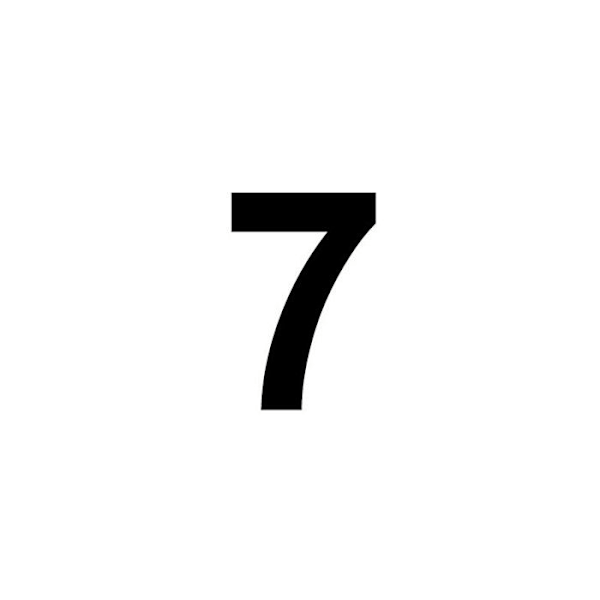Nummer 7 i MDF-trä för att dekorera - 8 cm kastanj