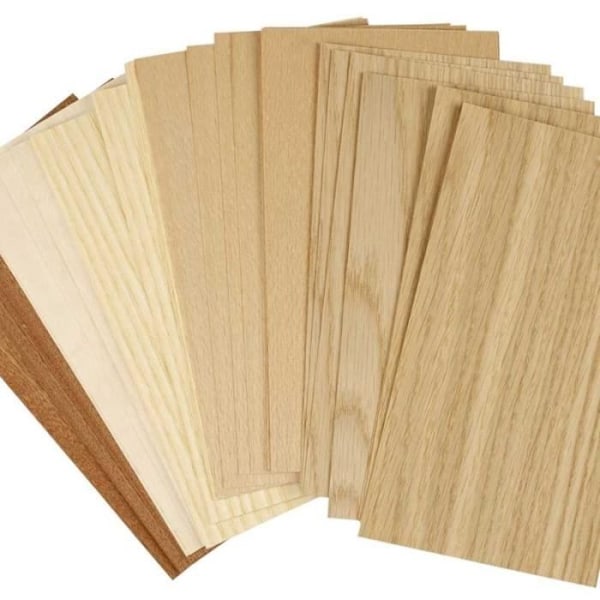 Træplader - Assortiment - 12 x 22 cm - 30 stk - Flere nuancer - Træ Flera nyanser