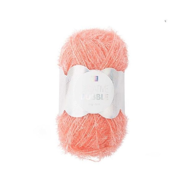 CREATIVE BUBBLE ball - Rico Design - Iriserende hvid - 100% polyester - 50 g - Krog nr Iriserande vit