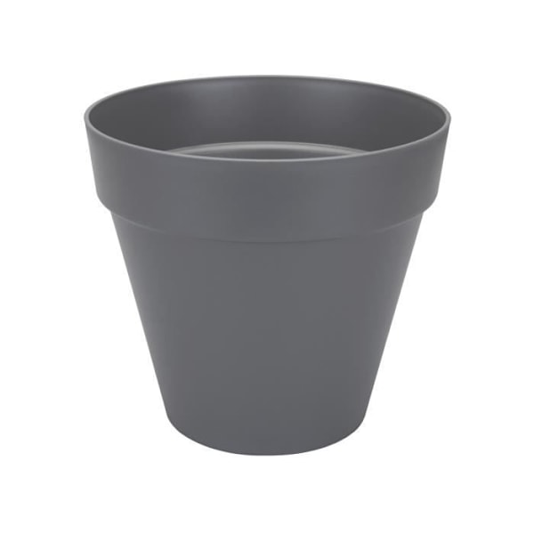 Blomsterkrukke - ELHO - Loft Urban - Ø 40 cm - Grå anthracite - Med hjul Kolgrå