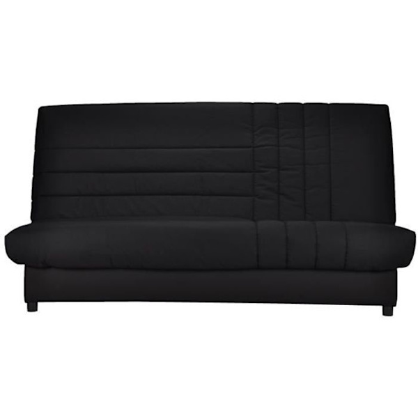 COMFORT BULTEX 3-personers sovesofa - Sort stof - Fremstillet i Frankrig - L 192 x D 95 cm - BEIJA Svart