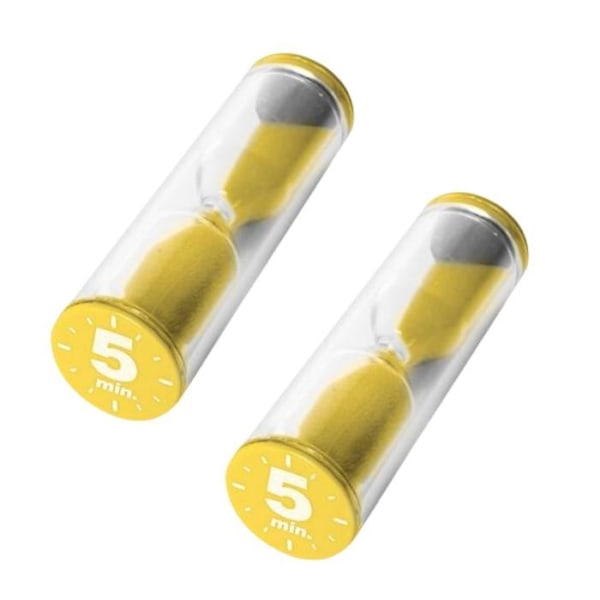 2 gula timglas 5 minuter Gul