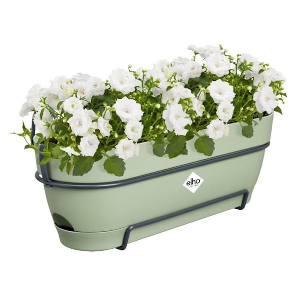 Elho Vibia Campana Balkong Allin1 50 - Grön - L 50 x B 26 x H 17 cm - Balkong - 100% återvunnen Grön
