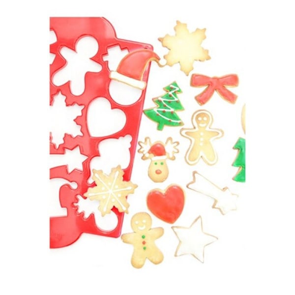 Udsnitsske - Scrapcooking - 2070 - Jul - Multifarvet - 12 forskellige småkager Röd