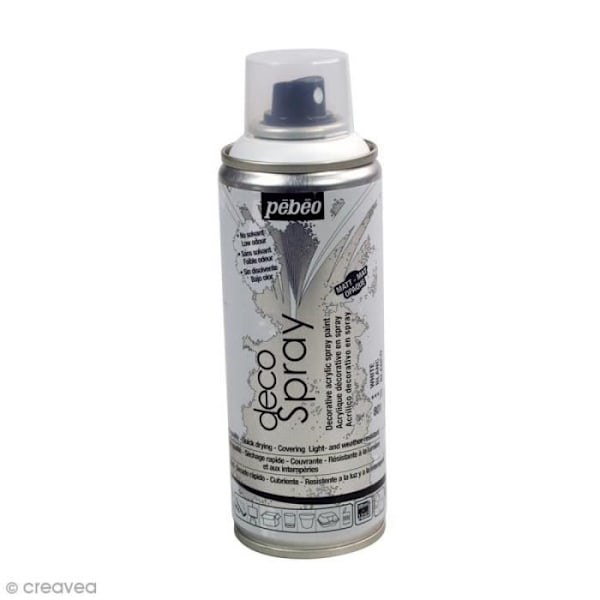 Måleri - Pébéo - DecoSpray - Vit - 200 ml - för kreativt hantverk Vit