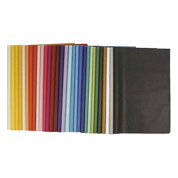 Mjukpapper - Ej specificerat - 50 x 70 cm - Blandade färger - 300 st - Premiumkvalitet Flerfärgad