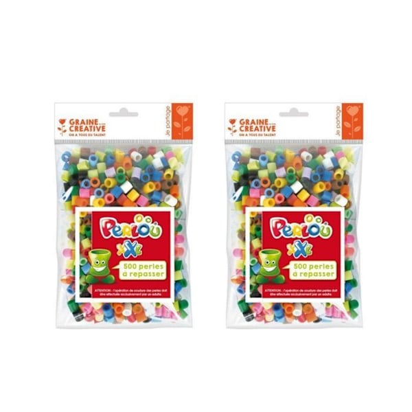1000 perler til strygejern XXL 10 mm Flerfärgad