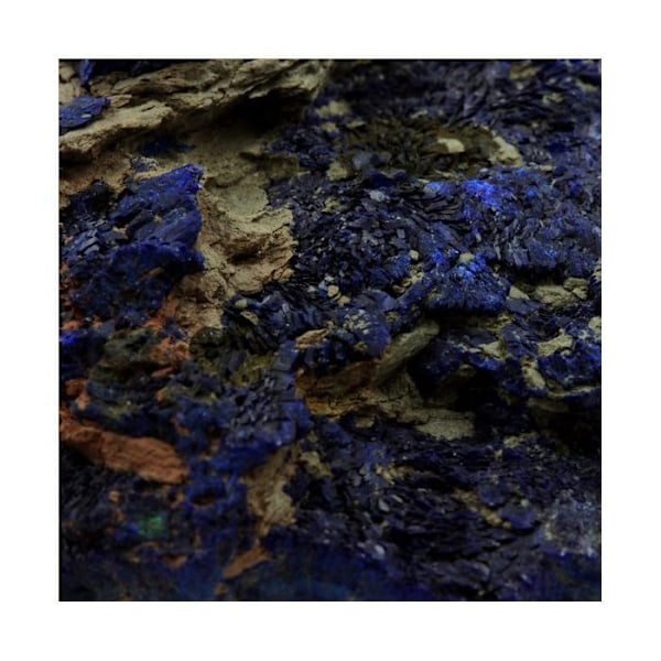 Chessylite (Azurite) 648,6 karat Flerfärgad
