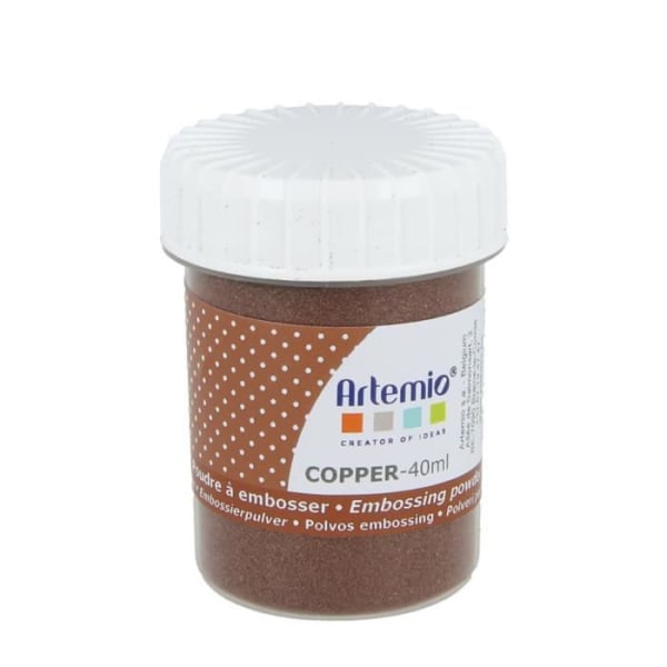 Kobberprægningsreliefpulver 40ml - Artémio Kobber-bronze