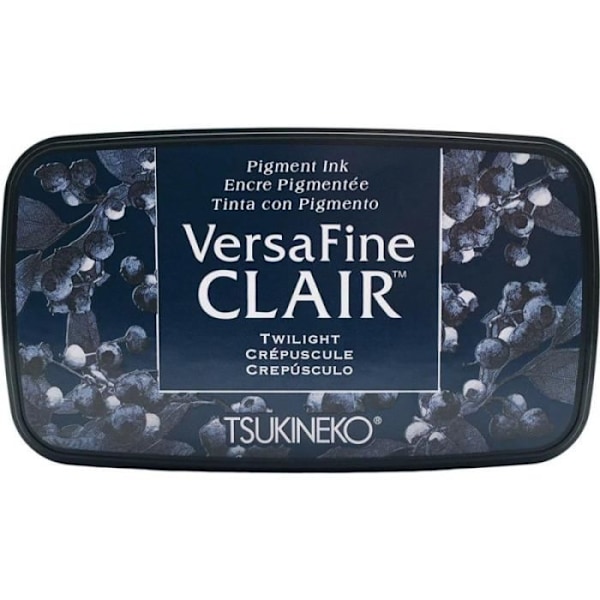 Versafine Clair Ink - Tsukineko - Twilight - Hurtig tørrende - Vandafvisende - 9.5 cm x 5 cm 24 sublime farver i strålende nuanc