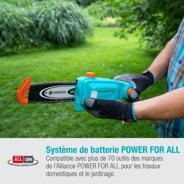 GARDENA batteristångssax - TCS 20/18V P4A - 18V - 42 cm Grå - Svart - Blå