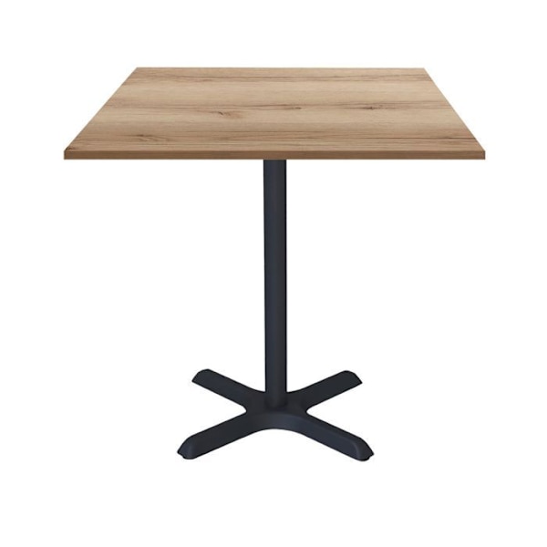 Tabel 70 x 70 cm - model Dina egetræ delano brun