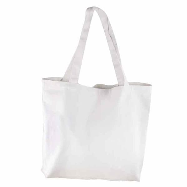 Ostoskassi - Basic - Valkoinen - 46x35cm - 330g/m² - Ekologinen Vit