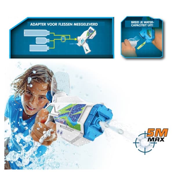 Elektronisk vattenpistol - SILVERLIT - HYDROMAD MINI BLASTER PACK 2 - Från 8 år Blå vit
