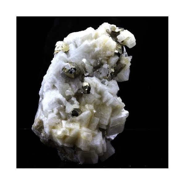 Stenar och mineraler. Dolomit + Pyrit. 703,0 cent. Mésage Mine, Vizille, Frankrike..