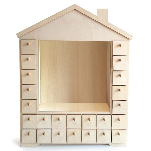 Puuvertailun Adventtikalenteri 48 x 38 cm Beige