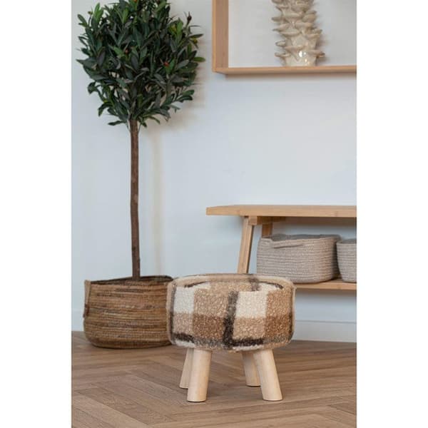 Aberdeen taburet Ø31cm brun. brun