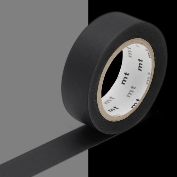 Maskeringstejp MT 1,5 cm Uni svart matt Svart