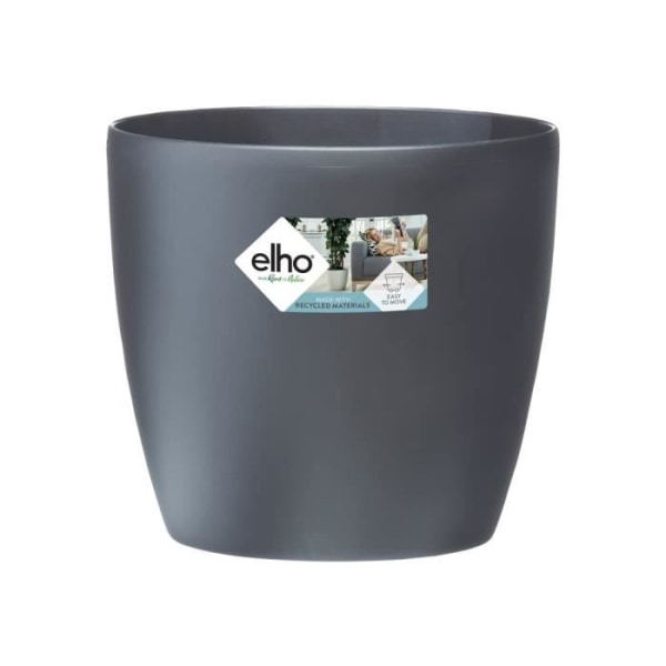 ELHO Brussels Wheels 40 rund urtepotte - Sort - Ø 39 x H 37 cm - indvendig - 100% genanvendt Antracit