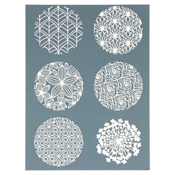 Sculpey Screen Print Stencils - Blomster Blå