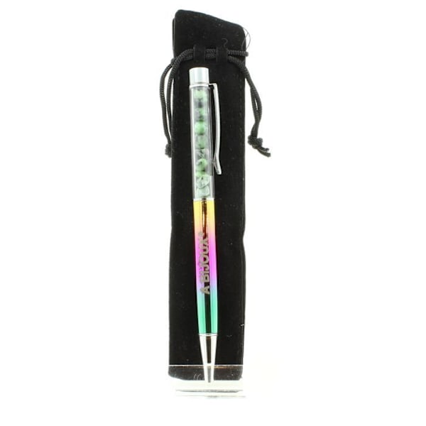 Sten og mineraler. Epidote mineral pen fra Myanmar (Burma). Flerfarvet farve. Flerfärgad