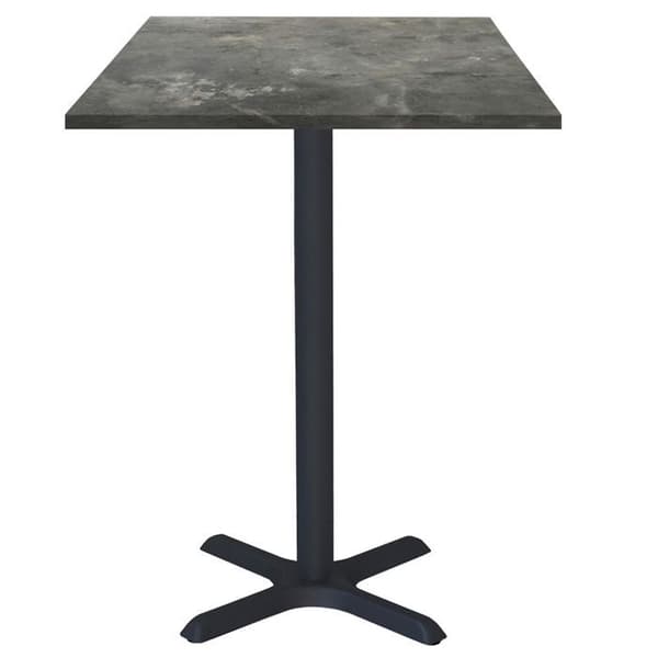 Högt bord 60 x 60 cm - Dina metallisk sten modell Grå