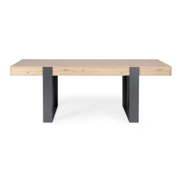 Matbord - Rektangulärt - Spånskiva - Industri - Loft - L 223,9 x D 93 x H 78,6 cm Artisan Oak och Shadow Grey