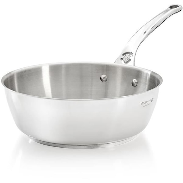 Sauteuse Bombée - De Buyer - Milady - Ø 24 cm - Inox - Alla typer av spisar inklusive induktion