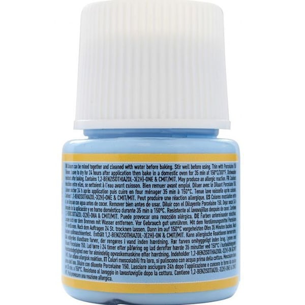Glans vattenbaserad porslinsfärg - Pastellblå - 45ml Blå