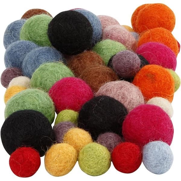 Filtkugler - Ref 45148 - Sort farve - Indendørs brug - Unisex