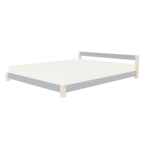 COMFY Skandinavisk dubbelsäng 180 x 200 grå och naturlig Grå